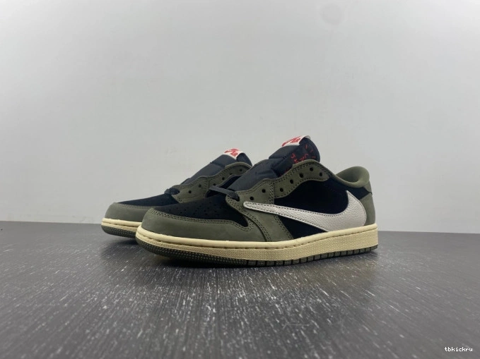 Cheap TBkick LOW SCOTT 1 SP OLIVE' TRAVIS X DM7866-002 AIR JORDAN OG 'BLACK 0724